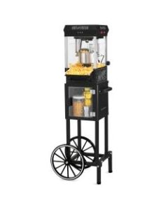 Nostalgia Electrics Vintage Popcorn Cart, Black