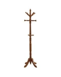 Monarch Specialties 11-Hook Wood Coat Rack, Oak