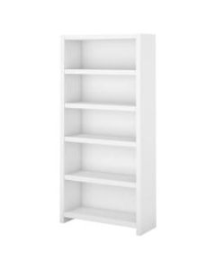 kathy ireland Office by Bush Business Furniture Echo 5 Shelf Bookcase, Pure White, Standard Delivery
