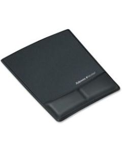 Fellowes Professional Series Antimicrobial Wrist/Palm Support And Mouse Pad, Black, FEL9180901