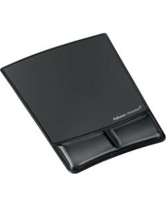 Fellowes Mouse Pad / Wrist Support with Microban Protection - 0.9in x 8.3in x 9.9in Dimension - Black - Gel Cushion, Polyurethane Cover