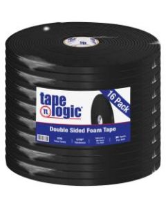 Tape Logic Double-Sided Foam Tape, 0.75in x 36 Yd., Black, Case Of 16
