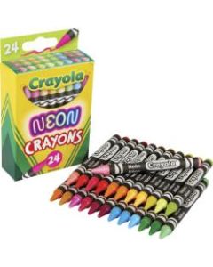 Crayola Neon Crayons - Neon - 24 / Pack