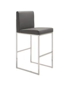 Zuo Modern Genoa Bar Stool, Gray