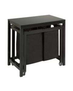 Honey-Can-Do Folding Table And Sorter, Black