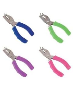 Office Depot Brand Single-Hole Punch With Padded Handles, Assorted Colors