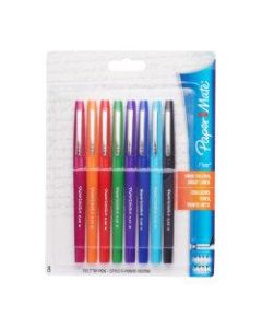 Paper Mate Porous-Point Pens, Medium Point, 1.0 mm, Assorted Ink Colors, Pack Of 8 Pens