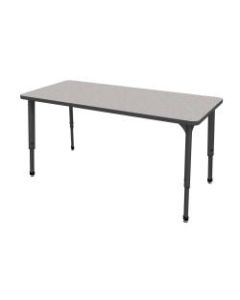 Marco Group Apex Series Rectangle Adjustable Table, 30inH 72inW x 30inD, Gray Nebula/Black