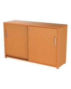 Linea Italia, Inc 47inW Credenza Storage Cabinet, Maple