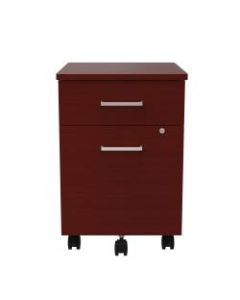 Linea Italia, Inc 20inD Vertical Mobile File Cabinet, Cherry