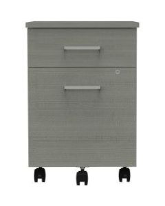 Linea Italia, Inc 20inD Vertical Mobile File Cabinet, Ash