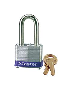 Master Lock Long-Shackle Padlock, Steel Gray