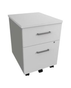 Linea Italia, Inc 20inD Vertical Mobile File Cabinet, White