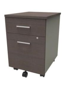 Linea Italia, Inc 20inD Vertical Mobile File Cabinet, Mocha