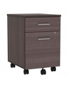 Linea Italia, Inc 20inD Mobile Vertical File Cabinet, Mocha