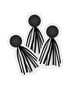 Schoolgirl Style Single Cut-Outs, Colorful Tassel, 3-1/4in x 5-7/16in, Pack Of 36 Cut-Outs