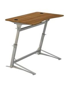 Safco Verve Standing Desk With 2 Cup Holders, Walnut
