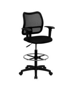 Flash Furniture Mesh Mid-Back Drafting Chair, Black