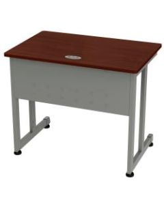 Linea Italia, Inc. 36inW Computer Desk, Gray/Cherry