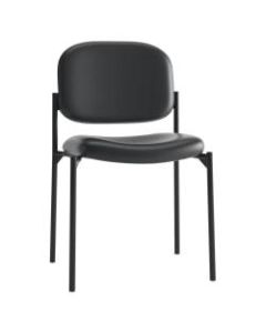 HON Scatter SofThread Armless Stacking Guest Chair, Black
