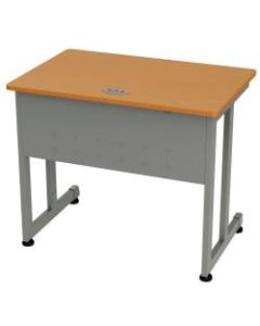 Linea Italia, Inc. 36inW Computer Desk, Gray/Maple