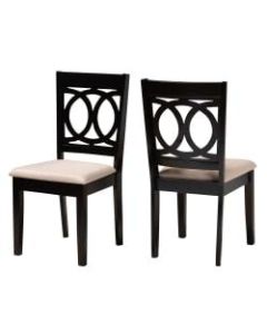 Baxton Studio 10523 Dining Chairs, Sand Brown, Set Of 2 Chairs