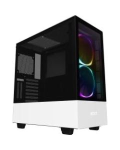 NZXT Premium Compact Mid-tower ATX Case - Mid-tower - Matte White - Hot Dip Galvanized Steel, Tempered Glass - 6 x Bay - 4 x 4.72in , 5.51in x Fan(s) Installed