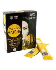 Ma-Cha Vanilla Almond Matcha Sticks, 5.9 Oz, 12 Per Box, Carton Of 6 Boxes