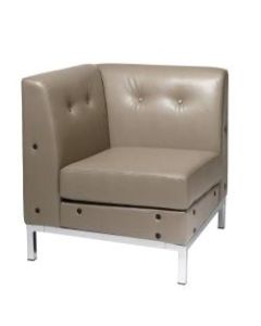 Office Star Avenue Six Wall Street Corner Chair, Smoke/Chrome