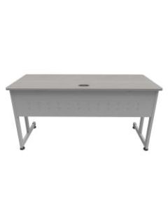 Linea Italia, Inc. 60inW Executive Computer Desk, Gray/Ash