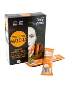 Ma-Cha Ginger Matcha Sticks, 5.9 Oz, 12 Per Box, Carton Of 3 Boxes