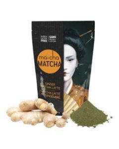 Ma-Cha Ginger Latte Mix, 7.9 Oz, 12 Per Box, Carton Of 3 Bags