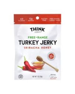 Think Jerky Sriracha Honey Turkey Jerky, 1 Oz, Pack Of 12 Pouches