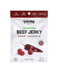 Think Jerky Sweet Chipotle Beef Jerky, 1 Oz, Pack Of 12 Pouches