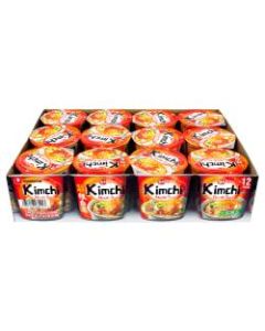 Nongshim Kimchi Noodle Soup Cups, 2.64 Oz, Pack Of 12 Cups