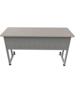 Linea Italia, Inc. 55inW Training Desk, Gray/Ash