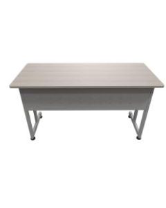 Linea Italia, Inc. 55inW Computer Desk, Gray/Ash