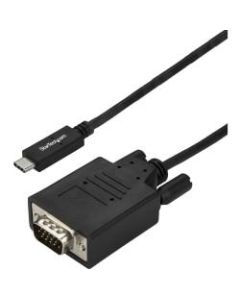 StarTech.com 3m / 10ft USB C to VGA Cable - USB Type C to VGA - 1920 x 1200 - Black - 9.8ft. / 3 m USB C to VGA cable and adapter in one - 1920 x 1200 VGA cable - Black