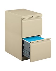 basyx by HON 20inD Vertical 2-Drawer File Cabinet, Metal, Putty