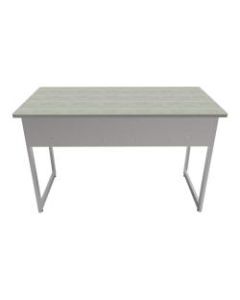 Linea Italia, Inc. 48inW Quattra Computer Desk, Gray/Ash