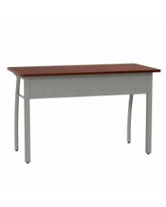 Linea Italia, Inc. 47inW Office Desk, Gray/Cherry