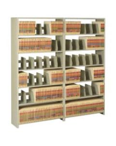Tennsco Add-On Shelving For Snap-Together 76in High Unit, Sand