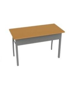 Linea Italia, Inc. 47inW Office Desk, Gray/Maple
