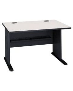 Bush Business Furniture Office Advantage Desk 48inW, Slate/White Spectrum, Standard Delivery