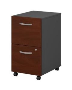 Bush Business Furniture Components 2 Drawer Mobile File Cabinet, Hansen Cherry/Graphite Gray, Standard Delivery