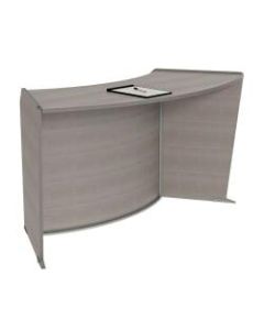 Linea Italia, Inc 63inW Curved ADA Reception Desk, Ash