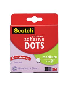 Scotch Permanent Adhesive Dots, Medium Craft, Pack Of 300