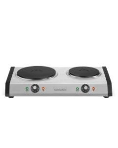 Cuisinart CB-60P1 Counter-Top Double Burner, 2-1/2inH x 19-1/2inW x 11-1/2inD, Silver