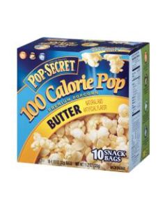 Pop Secret 100 Calorie Popcorn, Butter, 1.12 Oz, Pack Of 10