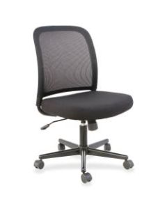 Lorell Mesh-Back Armless Task Chair, Black